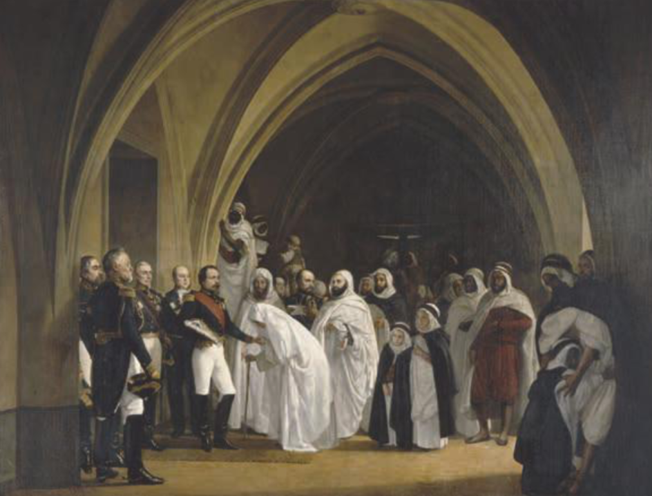 Napoléon III rend la liberté à l'émir Abd el-Kader, tableau par Ange Tissier (1861)