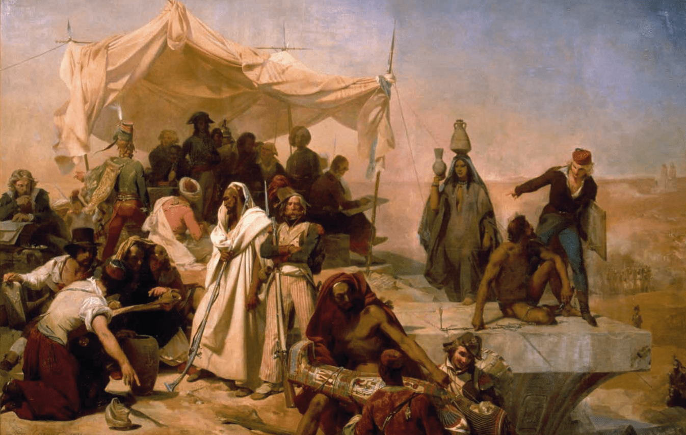 L’Expédition d’Égypte sous les ordres de Bonaparte, peinture de Léon Cogniet, début XIXe siècle.