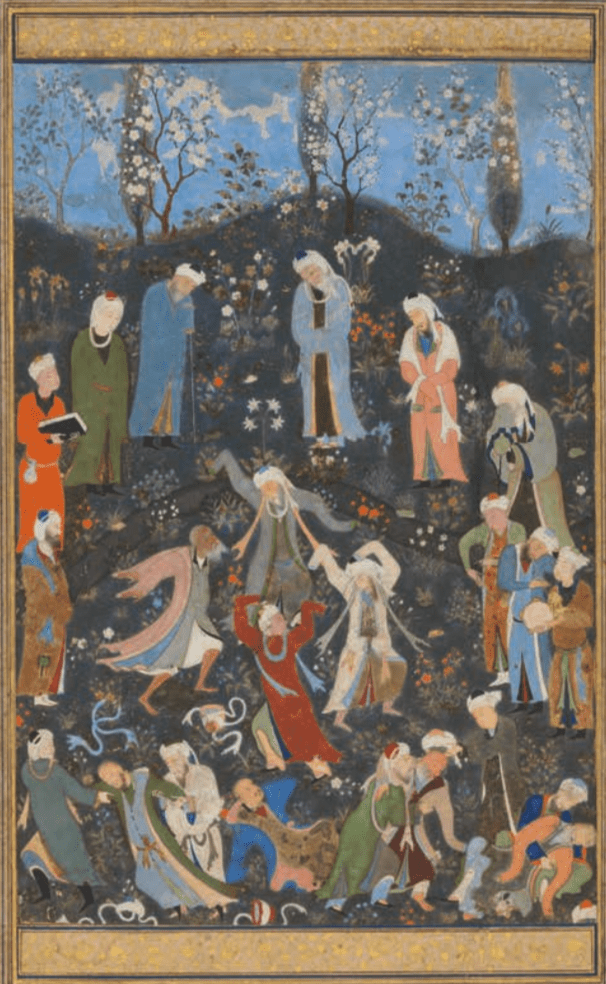 Derviches tourneurs (c. 1480/1490) de Kamāl ud-Dīn Behzād - Musée des arts Metropolitam, Fonds Rogers, 1917, 17.81.4