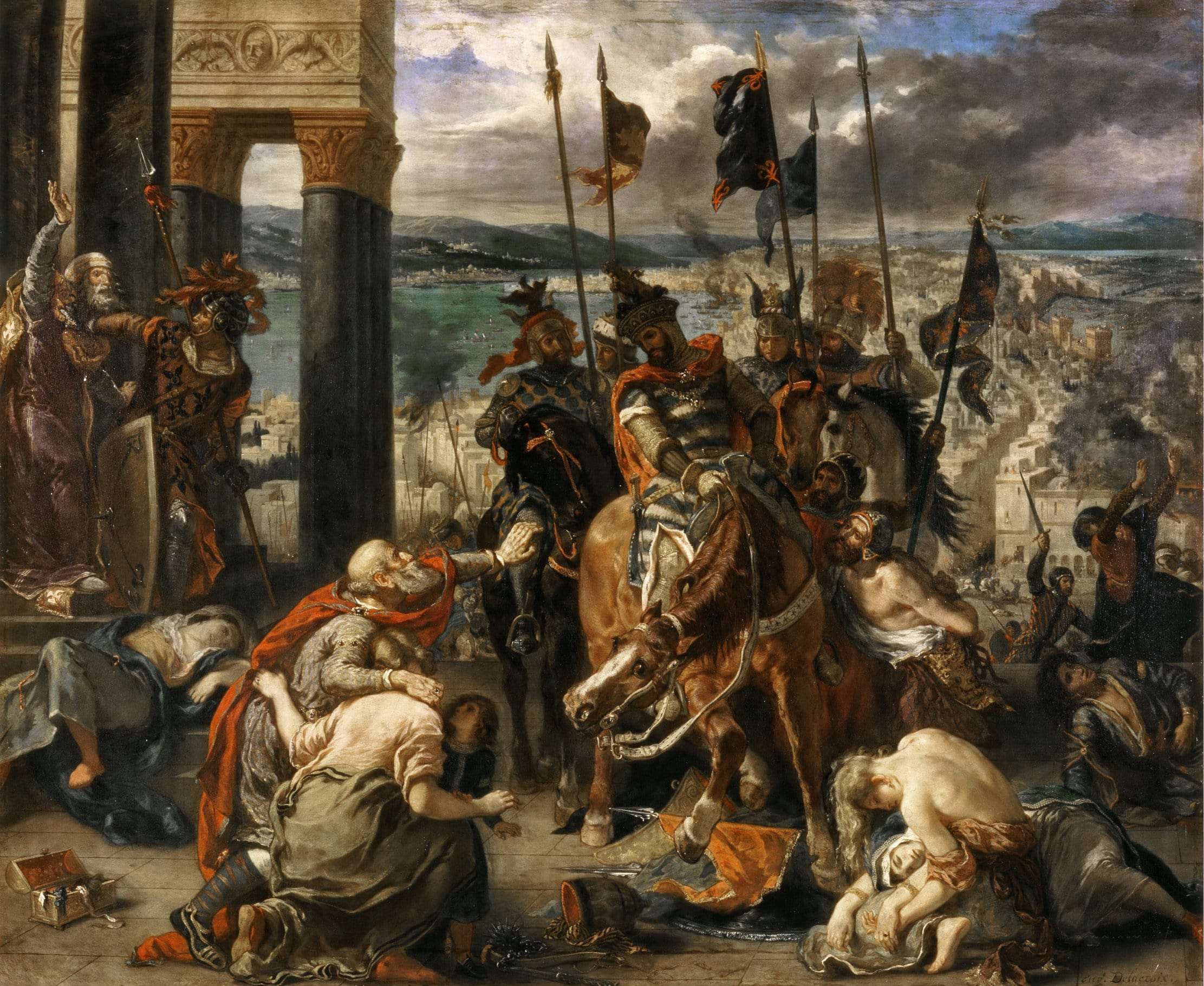 L'Entrée des croisés à Constantinople, huile d'Eugène Delacroix